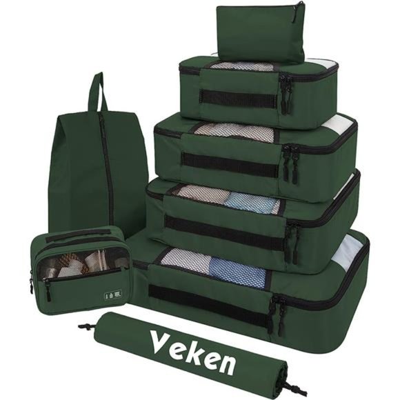 8Pcs Packing Cubes for Suitcases Organizer Bags Set for Travel Essential Bags - Picture 1 of 7